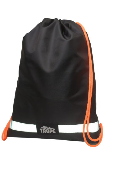 TS011 Сумка/мешок/рюкзак для сменной обуви (сменки) (чёрный/оранжевый)
