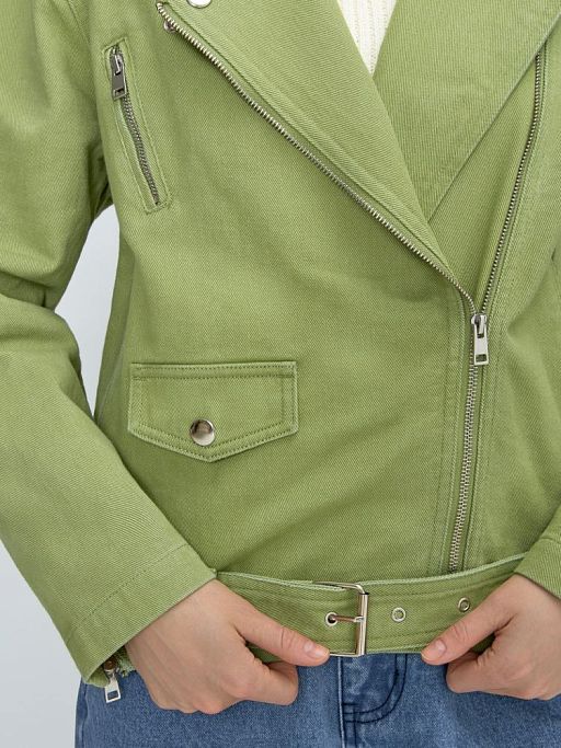 10200750003, Куртка джинсовая жен. Mariposan светло-зеленый, 100%Хлопок, S