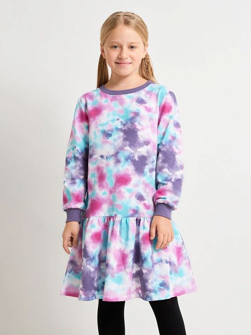 20210200625, Платье детское для девочек Sabara цветной, 80%Хлопок,20%ПЭ, 134