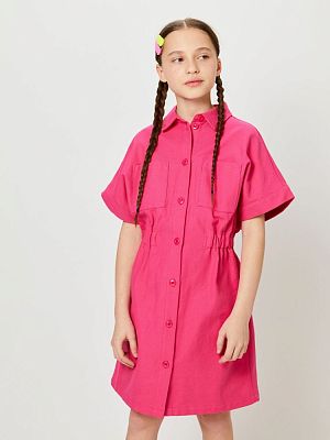 20210200651, Платье детское для девочек Onega малиновый, 100%Хлопок, 134