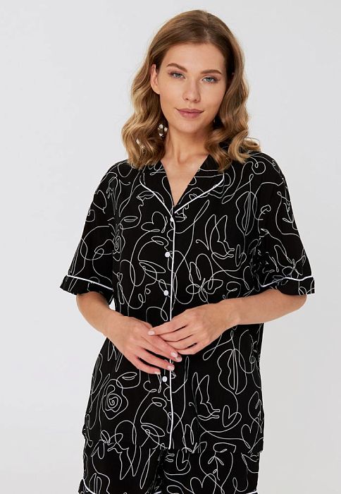 0120298035 Комплект жен.(блузка и шорты) Guamo Pajamas