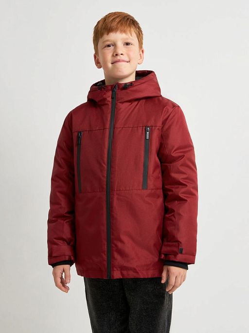 20110130280, Куртка детская для мальчиков Vestito бордовый, 100%ПЭ, 134