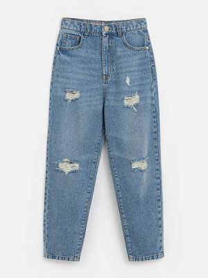 20210440059, Брюки джинсовые детские для девочек Savoia голубой, 100%Хлопок, 134