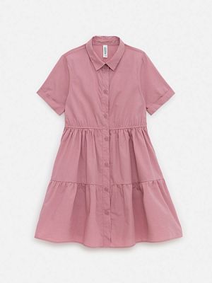 20210200588, Платье детское для девочек Sweden пыльный розовый, 100%Хлопок, 134