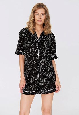0120298035 Комплект жен.(блузка и шорты) Guamo Pajamas