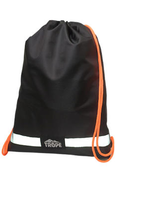 TS011 Сумка/мешок/рюкзак для сменной обуви (сменки) (чёрный/оранжевый)