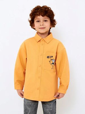 20120280157, Сорочка верхняя детская для мальчиков Snoko оранжевый, 100%Хлопок, 104