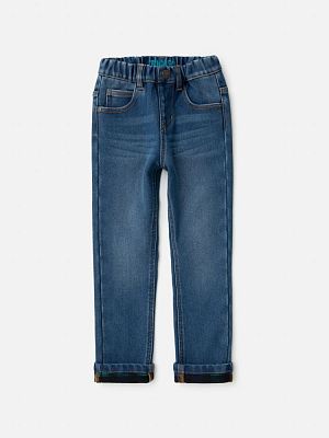 20120440033, Брюки джинсовые (утепленные) детские для мальчиков Gato синий, 98%Хлопок,2%ПУ, 98