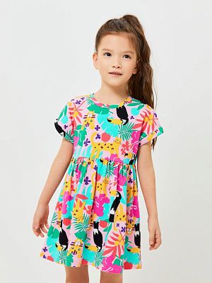 20220200691, Платье детское для девочек Bilbao цветной, 95%Хлопок,5%ПУ, 104