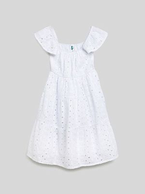 20220200765, Платье детское для девочек Lyson белый, 100%Хлопок, 104